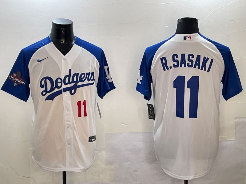 Men Los Angeles Dodgers 11 R.Sasaki White Fashion Game 2025 Nike MLB Jersey style 3